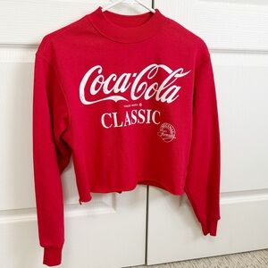 Coca Cola Red Classic Women's Crop Sweatshirt